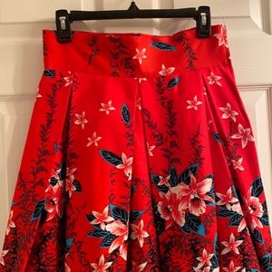 Pinup Girl Clothing’s Deadly Dames red tropical skirt
